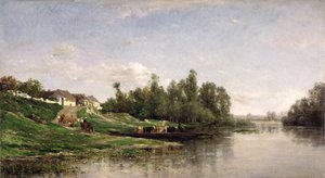 Escena del río, 1859 de Charles Francois Daubigny