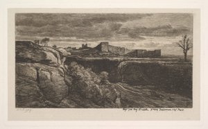 Ruinas del castillo de Crémieux Isère, 1850