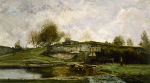 Esclusa en el valle de Optevoz de Charles Francois Daubigny