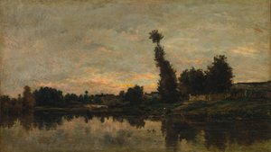 Atardecer en el río Oise de Charles Francois Daubigny