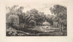 El Estanque de los Ciervos, 1837-78 de Charles Francois Daubigny