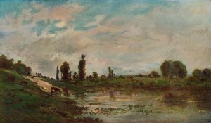 El lugar de la bebida, c1827-1878, 1906-7 de Charles Francois Daubigny