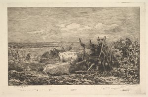 El Recuerdo de la Cosecha del Morvan, 1865 de Charles Francois Daubigny