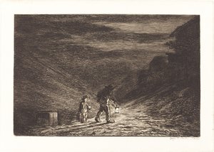 La búsqueda de una posada de Charles Francois Daubigny