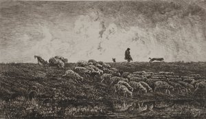 La Lluvia, c. 1851 de Charles Francois Daubigny