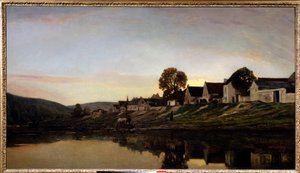 Pueblo cerca de Bonnieres de Charles Francois Daubigny