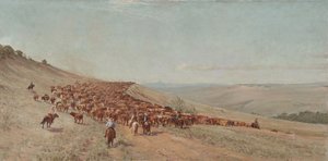 Conduciendo el rebaño, 1904 de Charles Franklin Reaugh