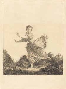 La fuga a propósito de Charles François Adrien Macret after Jean Honoré Fragonard
