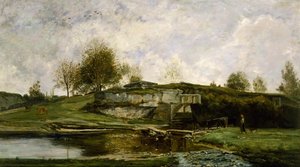 Esclusa en el valle de Optevoz de Charles Francois Daubigny