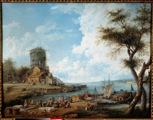 El Mosela en el siglo XVIII. Pintura de Charles Nivard (1739-1821)