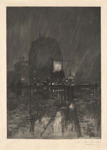 Una Noche Lluviosa, Madison Square de Charles Frederick William Mielatz