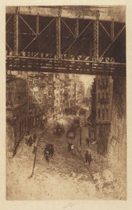 Calle Cherry, N.Y. de Charles Frederick William Mielatz