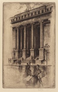Porche, Antigua Casa de Aduanas, Wall Street, 1905 de Charles Frederick William Mielatz