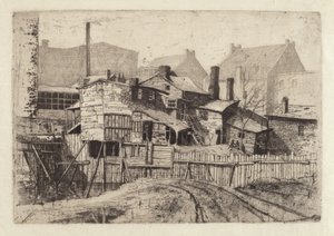 Sin título (Casa de madera en la ciudad) de Charles Frederick William Mielatz