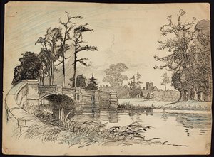 Cranford Park Bridge, Hillingdon, Gran Londres de Charles George Harper