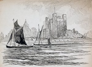 Castillo de Rochester, Kent, 1892-1933 de Charles George Harper