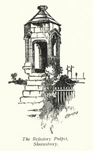 El púlpito del refectorio, Shrewsbury (litografía) de Charles George Harper