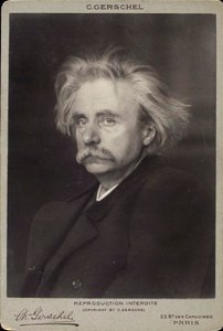 Edvard Grieg, compositor y pianista noruego, finales del siglo XIX o principios del siglo XX de Charles Gerschel