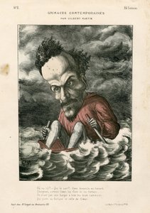 Grimaces Contemporáneos - Ilustración de Charles Gilbert-Martin (1839-1905): Rochefort Henri (1831-1913) - Mar de Charles Gilbert Martin