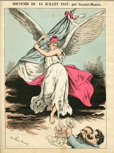 Portada de Le Don Quixote, número 682, Satírico en colores de Charles Gilbert Martin