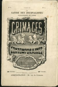 Ilustración de Charles Gilbert-Martin (1839-1905) para la Portada de Contemporary Grimaces de Charles Gilbert Martin