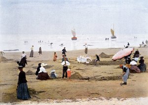 En la marea baja. Grabado de Gillot, alrededor de 1900.