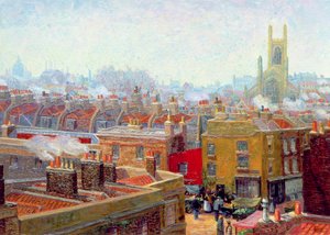 Un rincón en Chelsea de Charles Ginner