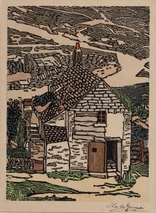Casa rural en Cornualles de Charles Ginner