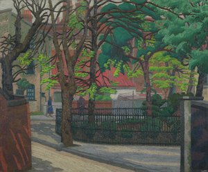 Pond Square, Highgate de Charles Ginner