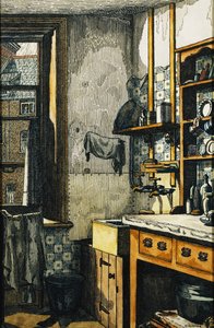 El rincón de la cocina de Charles Ginner