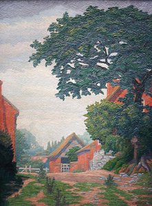 Woodlane Farm, Bearley (petróleo) de Charles Ginner