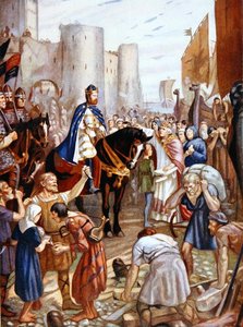 Guillermo Rufus (1056-1100) en la Torre de Londres, ilustración de 