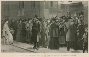 Un ejercicio de paciencia: esperando en la puerta del foso de un teatro de Londres de Charles Green