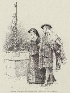 Enrique VIII y Ana Bolena en los Jardines Privados del Rey de Charles Green