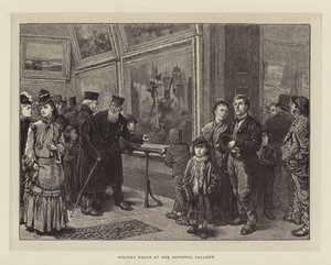 Gente de vacaciones en la Galería Nacional de Charles Green