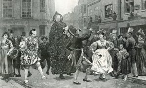 Jack-in-the-Green - una escena del Primero de Mayo hace sesenta años (es decir, c.1830) de Charles Green