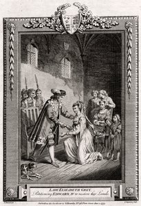 Lady Elizabeth Grey, pidiendo a Eduardo IV que le devuelva sus tierras, siglo XV, 1777