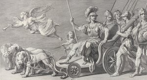 Marte en un carro tirado por tres leones, 1749
