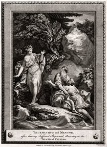Telémaco y Mentor, después de haber naufragado, llegan a la Isla de Calipso, 1774