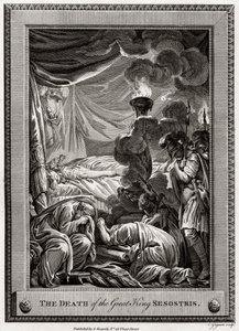 La Muerte del Gran Rey Sesostris, Antiguo Egipto, 1775 de Charles Grignion