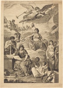 Britania coronando la historia de Charles Grignion, after Conrad Martin Metz