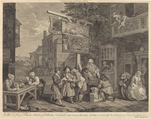 Solicitando votos de Charles Grignion after William Hogarth