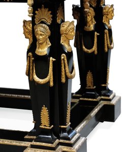 Mesa de Napoleón III, diseñada por Jean Brandely, marquetería de E. Varlot, París, c.1850-75 de Charles Guillaume Diehl