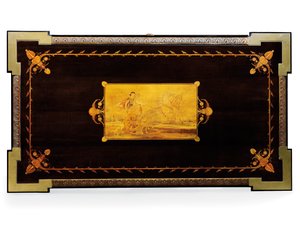 Mesa de Napoleón III, diseñada por Jean Brandely, marquetería por E. Varlot, París, c.1850-75 de Charles Guillaume Diehl