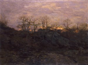 Borde del bosque, crepúsculo de Charles H. Davis