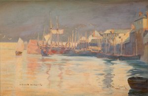 Puerto de Newlyn, 1887 de Charles H Whitworth