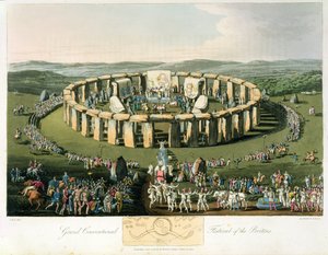 Gran Festival Convencional de los Britanos, acuatinte y pub. por Robert Havell 1815 de Charles Hamilton Smith