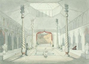 Interior de un baño persa en Kermanshah de Charles Hamilton Smith