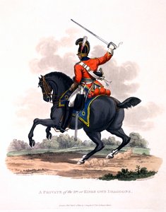 Uniforme de un soldado raso del 3º o Dragones del Rey, de 