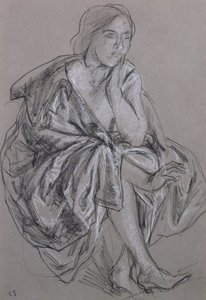 Estudio de una mujer sentada, Mujer Sentada con Toga de Charles Haslewood Shannon